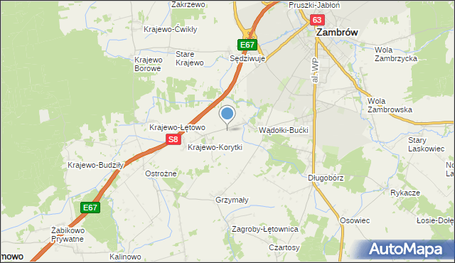 mapa Stare Wądołki, Stare Wądołki na mapie Targeo